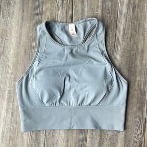 Lululemon Blue High Neck Racerback Sports Bra